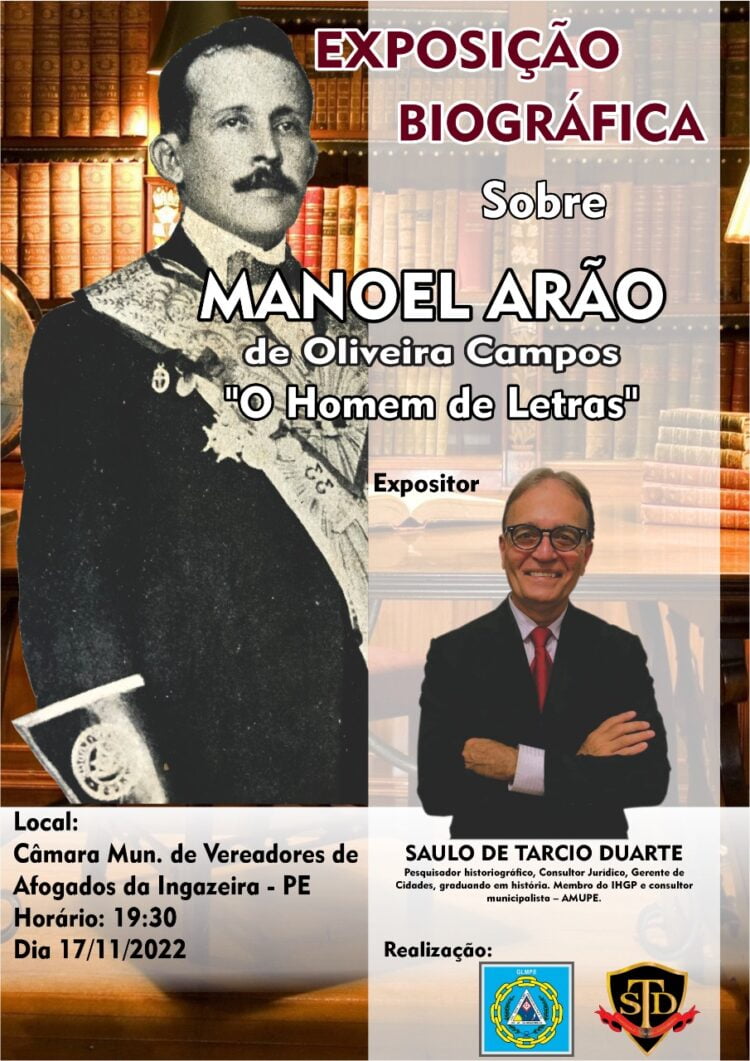 Palestra destaca vida e obra do afogadense Manoel Arão