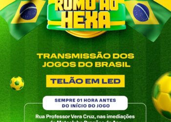 Prefeitura de Afogados vai instalar telão para exibir jogos do Brasil na copa