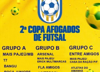 Vai começar a Copa Afogados de Futsal, confira chaves. TV Mais Pajeú fará transmissão de todos os jogos