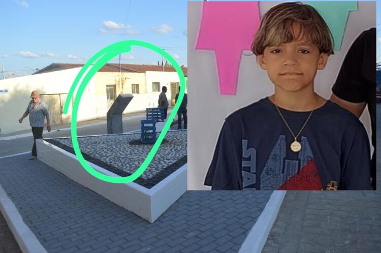 Criança morre após ser atingida por placa de mármore de estrutura de praça em Sumé, PB