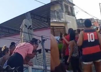 VÍDEO: Moradores se reúnem para ‘dar lição’ em mulher acusada de criar perfil de fofocas