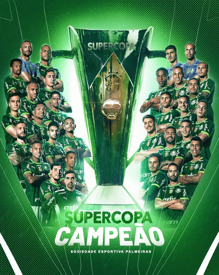 Palmeiras vence o Flamengo em jogo de sete gols e é o campeão da Supercopa de 2023