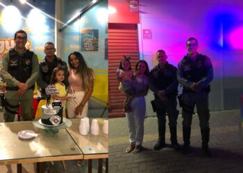 Emocionante! Criança residente em Afogados recebe visita surpresa de policiais militares egipcienses no seu aniversário