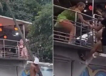 Bloco de Claudia Leitte tem queda de árvore e cantora agarrada após invasão; Assista