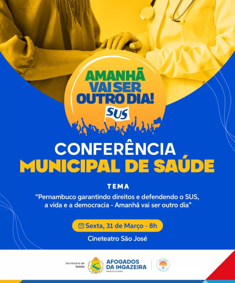 Conferência Municipal de Saúde será nesta sexta (31) em Afogados