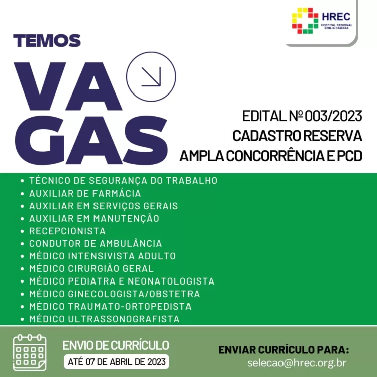 Hospital Regional abre processo seletivo para diversos cargos
