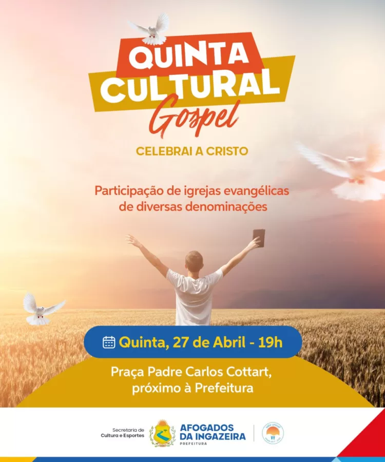 Afogados: Quinta Cultural deste mês será Gospel