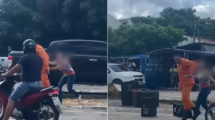 VÍDEO: Bombeiro de Alagoas é flagrado arrastando mulher pelo braço nas ruas de Arcoverde