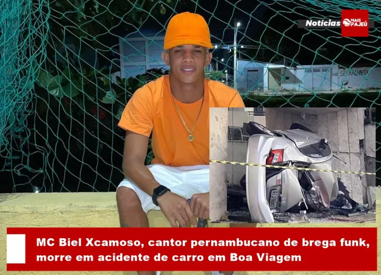 MC Biel Xcamoso, cantor pernambucano de brega funk, morre em acidente de carro em Boa Viagem