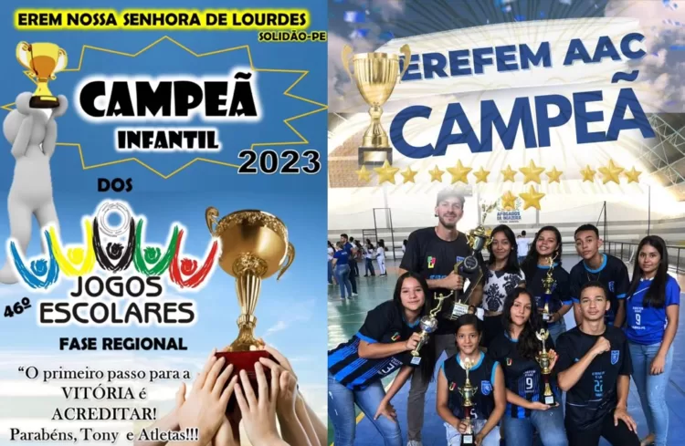 Jogos Escolares: Arnaldo no mirim e Nossa Senhora de Lourdes no Infantil são os campeões gerais. Confira os campeões em todas as modalidades e as escolas campeãs.