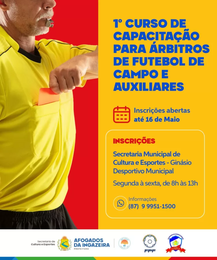 Prefeitura de Afogados e FPF promovem primeiro curso de arbitragem de futebol