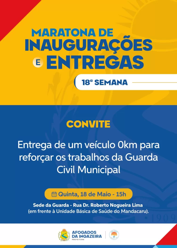 Sandrinho vai entregar veículo 0km para Guarda Municipal