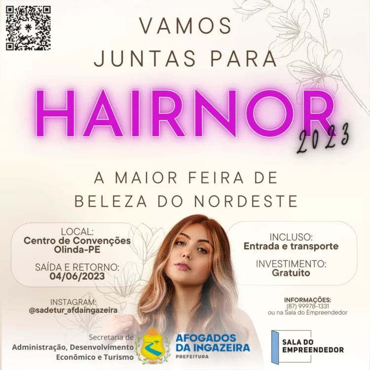 Vem aí a maior feira da beleza do Nordeste e a Prefeitura de Afogados vai oferecer translado para o evento.