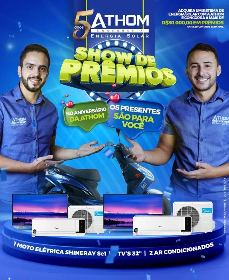 Athom Engenharia estará realizando festival de prêmios em celebração aos 5 anos de fundação