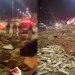 VÍDEO: Caminhão que transportava uma tonelada de maconha tomba em frente a batalhão policial