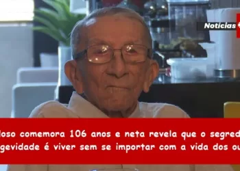 Idoso comemora 106 anos e neta revela que o segredo da longevidade é viver sem se importar com a vida dos outros