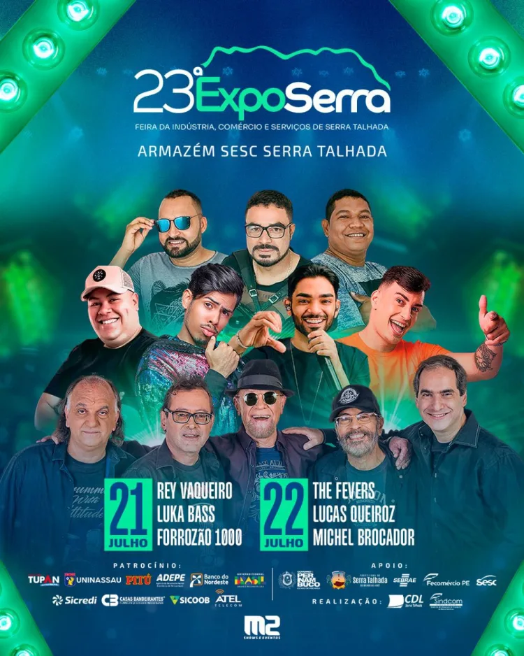De The Fevers a Luka Bass, programação da 23ª ExpoSerra contará com dois dias de shows