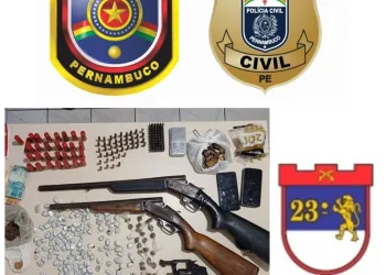 Primeira Mão: Polícia Militar e Civil apreendem armas e drogas em Tuparetama