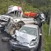 Caminhão desgovernado arrasta 14 carros em engavetamento e deixa seis feridos; Veja vídeo