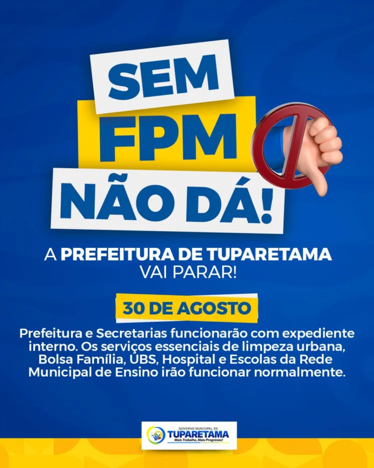 Tuparetama se une à mobilização nacional contra a queda do FPM