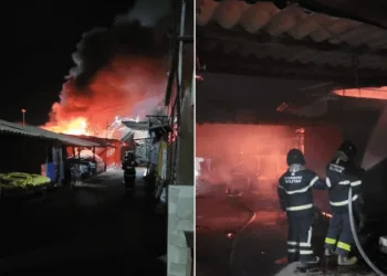 Incêndio atinge 09 barracas no Pátio da Feira de Serra Talhada