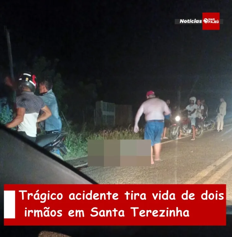 Trágico acidente tira vida de dois irmãos em Santa Terezinha