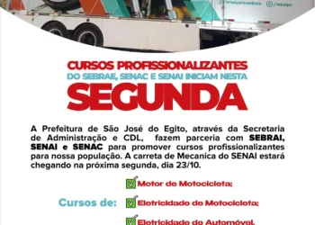SJE: Prefeitura em parceria com o Sebrae, Senai e Senac, está trazendo cursos profissionalizantes