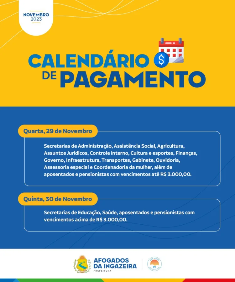 Prefeitura de Afogados inicia nesta quarta (29) o pagamento dos servidores