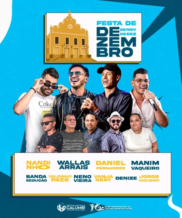 Calumbi divulga atrações da Festa de Dezembro