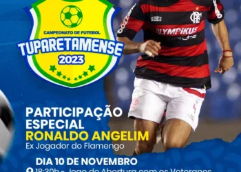 Ídolo do Flamengo, Ronaldo Angelim, abre o Campeonato Tuparetamense de Futebol