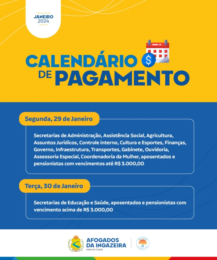 Afogados: Prefeitura inicia pagamento dos servidores nesta segunda (29)