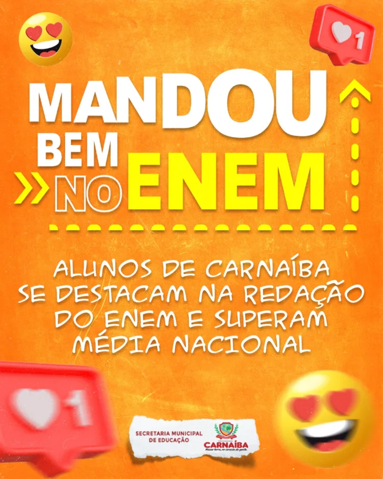 Dia Mundial da Educação: Carnaíba celebra o sucesso dos seus alunos no Enem