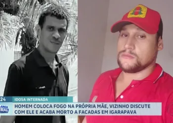 Filho coloca fogo na própria mãe, vizinho descobre e é morto a facadas