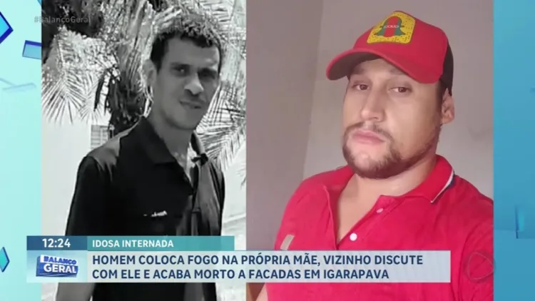 Filho coloca fogo na própria mãe, vizinho descobre e é morto a facadas