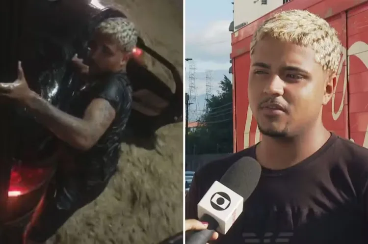 ‘Deus sabe das coisas’, diz jovem que salvou família em enxurrada nas chuvas do RJ; família dele também sofreu com enchente