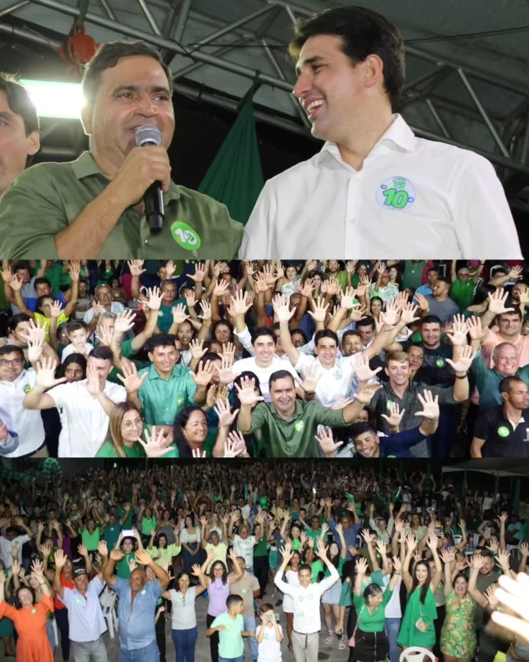 Multidão acompanha grande ato de filiação partidária dos Partidos Republicanos (10) e Podemos (20) em Brejinho-PE.