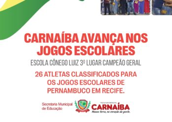 Carnaíba avança nos jogos escolares