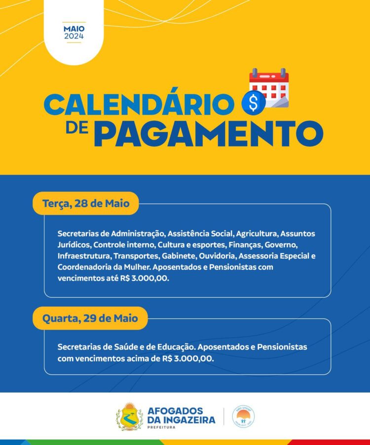 Prefeitura de Afogados inicia nesta terça (28) pagamento de servidores