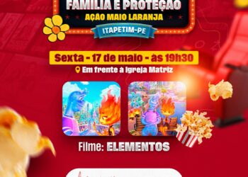 Governo Municipal de Itapetim promove Cine Família Proteção em homenagem ao Maio Laranja com exibição de filme em praça pública