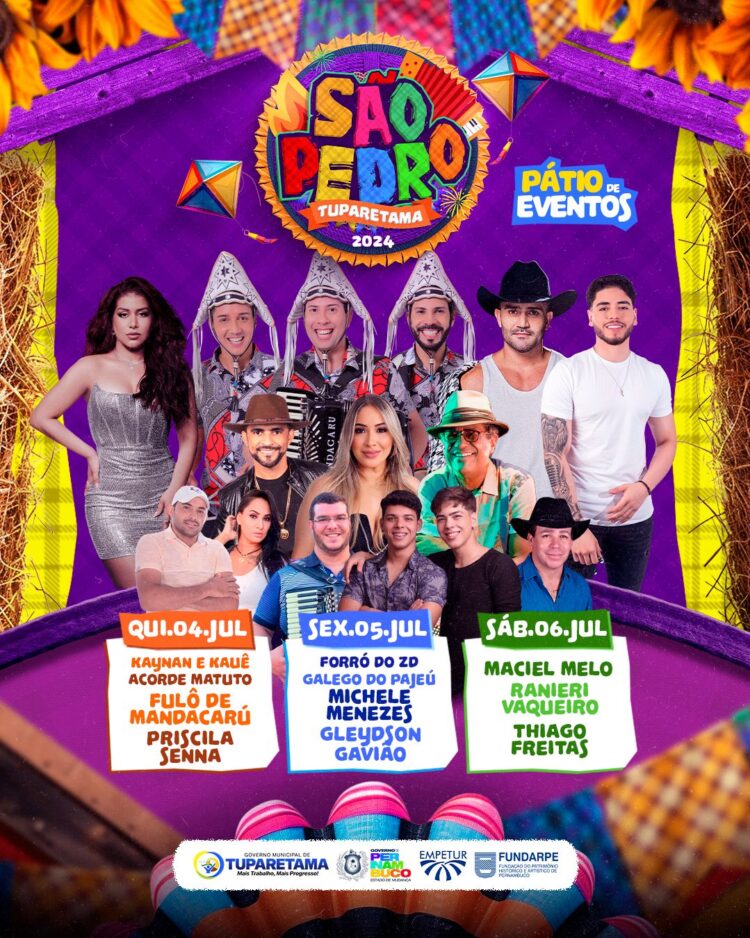 Entrega de pavimentações e anúncio das atrações do São Pedro movimentam a noite de quinta-feira em Tuparetama