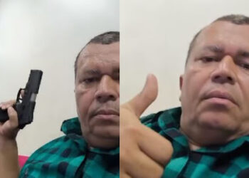 Vídeo: Vice-prefeito de cidade pernambucana é flagrado dando tiros dentro de casa