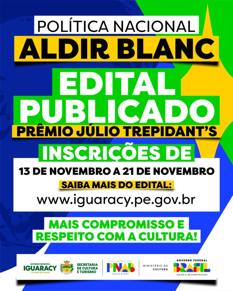 Prefeitura de Iguaracy lança edital Aldir Blanc Prêmio Júlio Trepidant’s em homenagem ao músico
