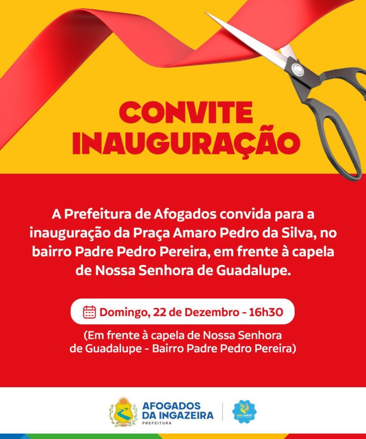 Prefeitura de Afogados vai inaugurar nova praça no bairro Padre Pedro Pereira