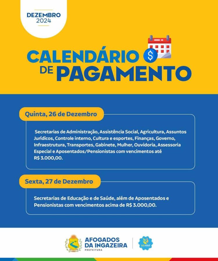 Prefeitura de Afogados iniciou pagamento de servidores nesta quinta (26)