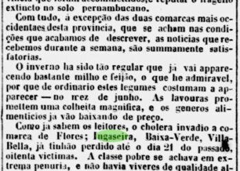 Há 170 anos a cólera chegava ao Pajeú e devastava a Ingazeira