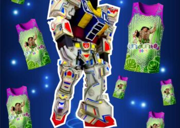 Está chegando no Bloco Unidunitê Kids o incrível robô Gundam no domingo de carnaval