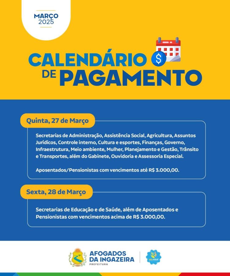 Prefeitura de Afogados inicia nesta quinta (27) pagamento de servidores