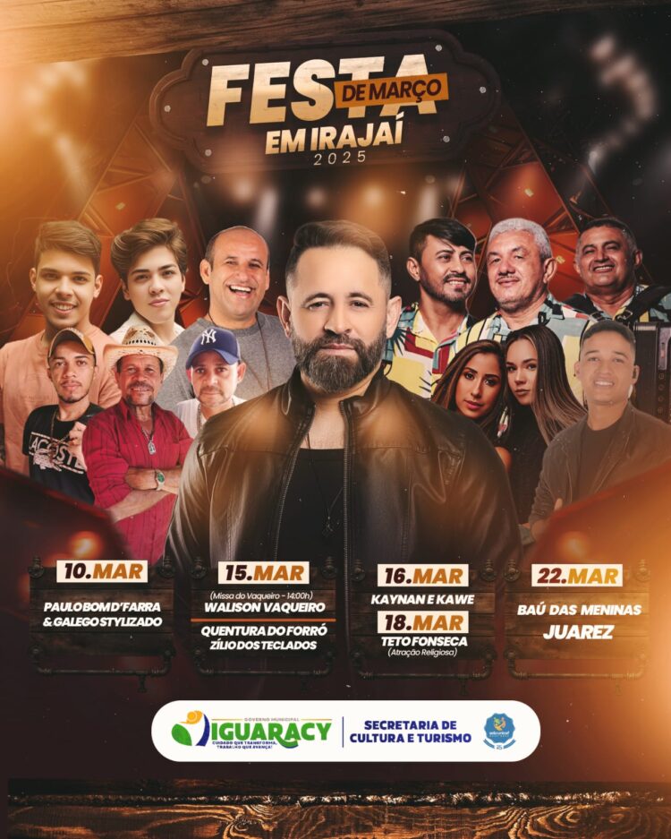 Encerramento da Festa de Março em Irajaí será no próximo sábado 22
