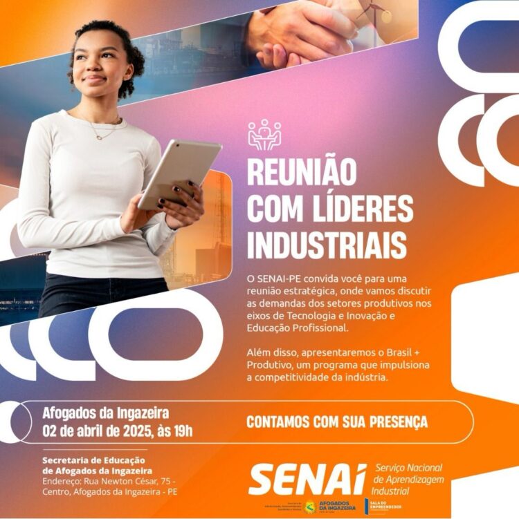 SENAI e Prefeitura de Afogados promoverão encontro de líderes industriais