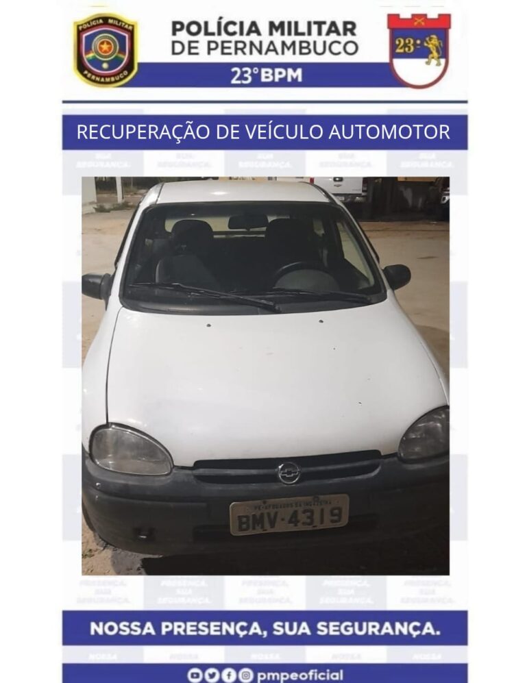 Polícia recupera veículo furtado em Afogados